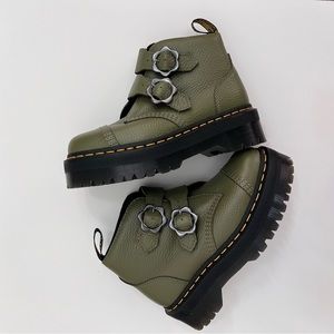 Dr. Marten Devon Flower Buckle Platform Boot